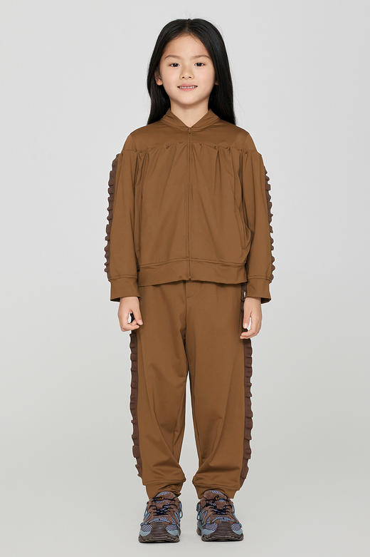 jnby  23年秋款  超弹汗布木耳边运动开襟卫衣  1N9411010 商品图0