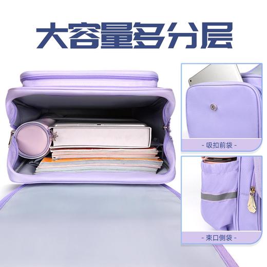 迪士尼英伦风书包小学生1到6年级女生艾莎公主升级款大容量双肩包 商品图2