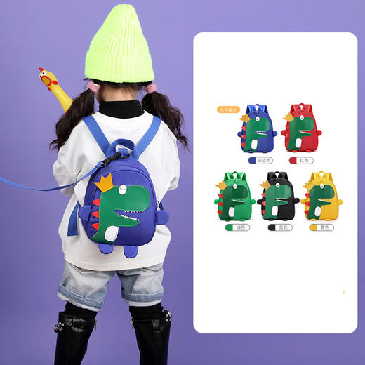 Z1791幼儿园小朋友恐龙小书包3-6岁（颜色随机发货） 商品图1