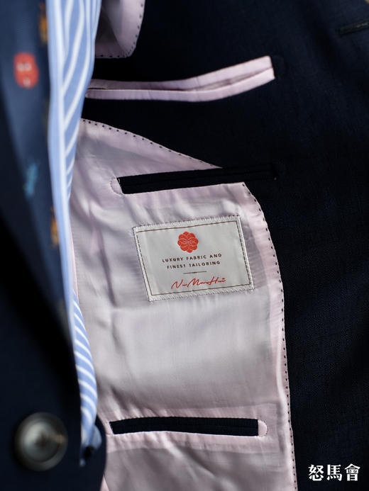 Stylbiella Cube 四经四纬强捻抗皱澳洲美丽诺羊毛藏蓝色全麻衬套装 商品图10