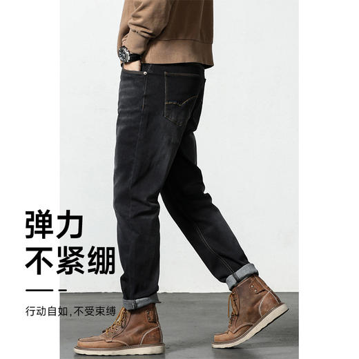 【新款DQ】大依优型大码男装直筒牛仔裤加肥加大号肥佬宽松大号休闲长裤水洗Y 商品图2