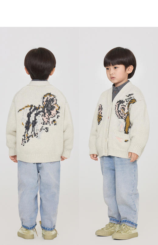 jnby  23年秋款  羊毛百搭中长款开襟毛衫  1N9311450 商品图7