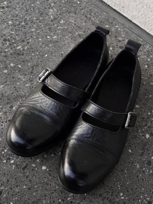 步履不停/3A65001C/水洗马皮真皮女鞋复古学院风玛丽珍鞋奶奶鞋 商品图0
