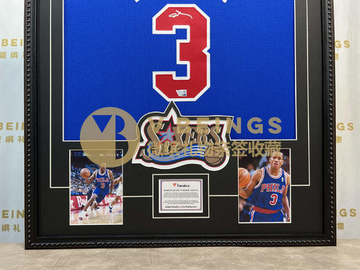 收藏系列 艾弗森 76人队3号复古蓝色 亲笔签名球衣 商品图3