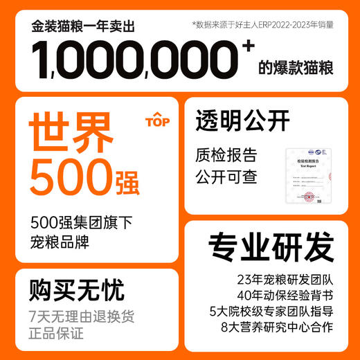 【商品】好主人金装猫粮幼猫主粮82%肉含量10kg 商品图4
