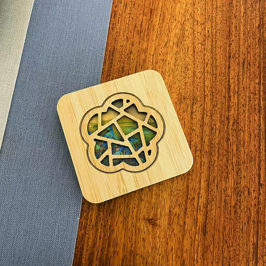 富春山居图°新款竹杯垫 商品图0