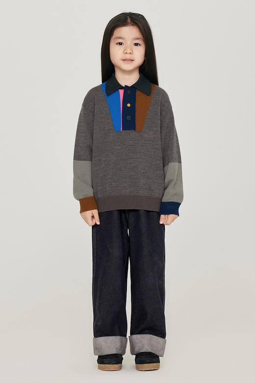 jnby  23年秋款  宽松直筒牛仔卷边七分裤  1N9E10590 商品图0