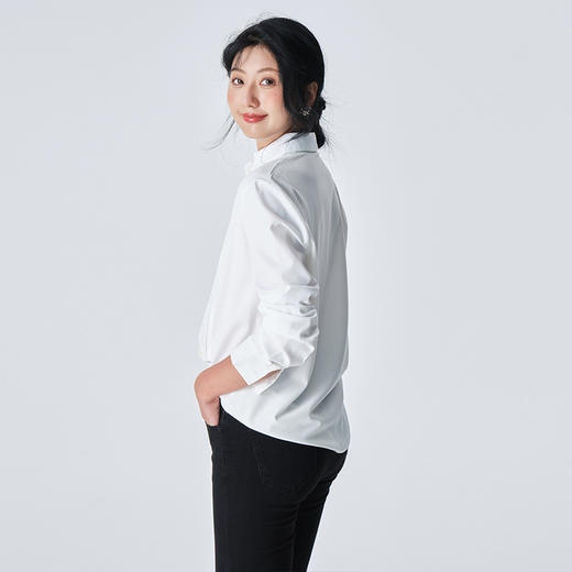 馥迦优雅风琴褶雪纺衬衫 商品图1