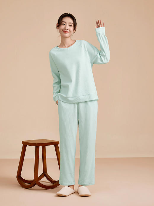 康妮雅睡衣女春秋长袖长裤套头套装 商品图4