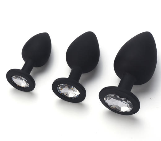 3只装肛塞按摩器大中小三个尺寸黑色 商品图1