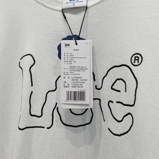 Lee商场同款韩国设计男女情侣款短袖T恤宽松LUT004431200166A02782 商品图1