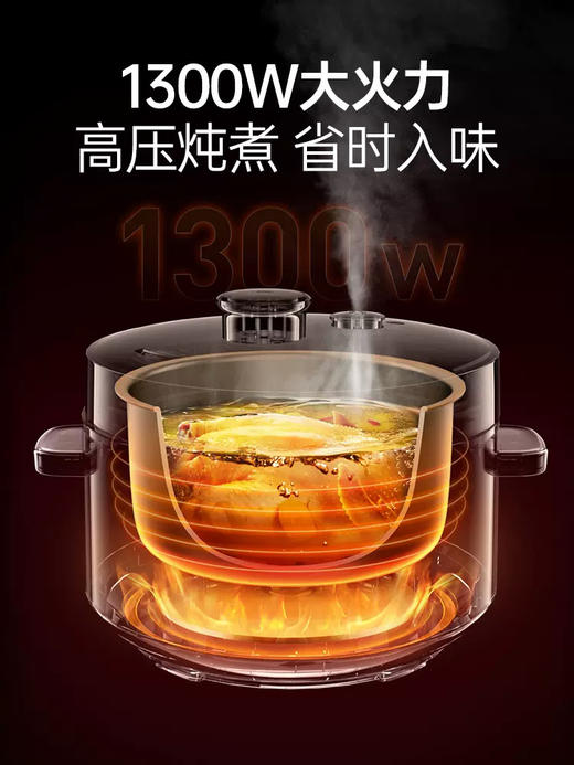 摩飞电压力锅家用小型多功能高压锅全自动饭煲压力锅火锅三合一 商品图4