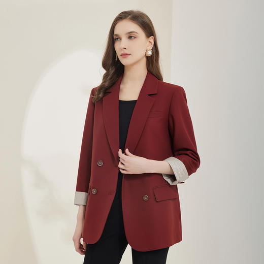 NG105斯尔丽瑟俪2023秋季直身版西装外套休闲感时尚百搭职场女式外套 商品图2