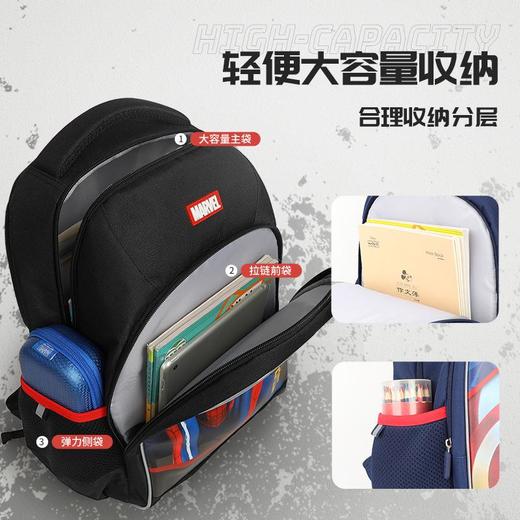 漫威小学书包男生儿童一年级减压护脊双肩包 蜘蛛侠卡通背包批发 商品图1