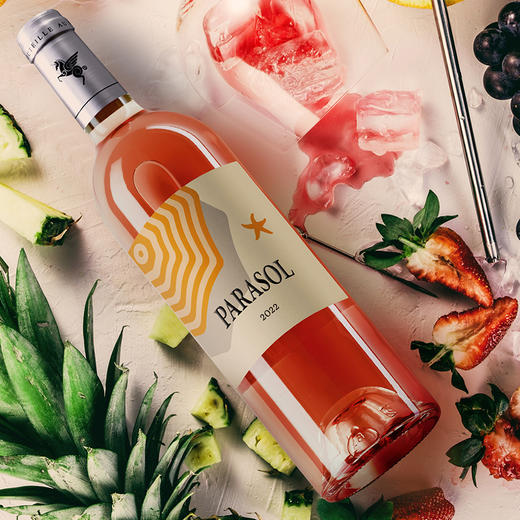 翡马（BORDEAUXVINEAM）法国进口太阳伞系列酒庄酒宴请夏季限定桃红半干白葡萄酒 750ml 太阳伞半干白+桃红两支装 商品图2