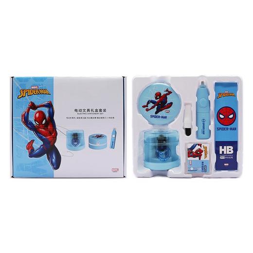 迪士尼儿童电动削笔机套装新品开学礼物卡通蜘蛛侠小学生文具礼盒 商品图4