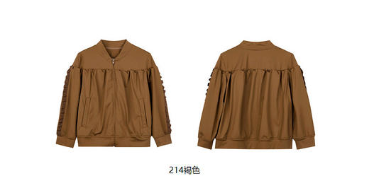 jnby  23年秋款  超弹汗布木耳边运动开襟卫衣  1N9411010 商品图10