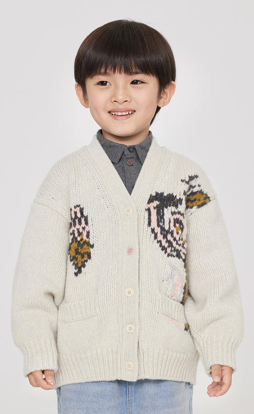 jnby  23年秋款  羊毛百搭中长款开襟毛衫  1N9311450 商品图6