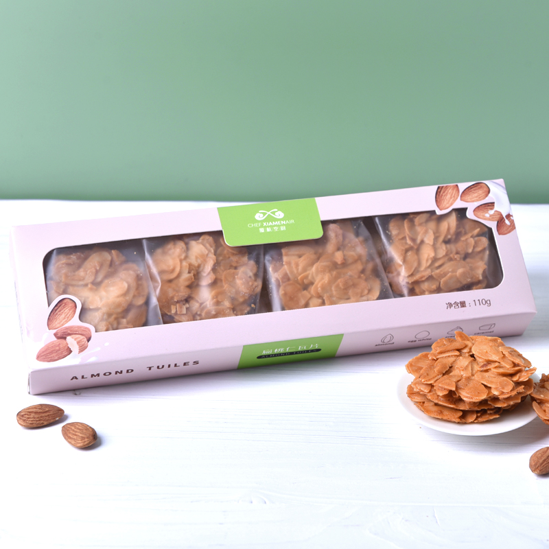 厦航空厨扁桃仁瓦片一盒8包110g香脆可口美味无防腐剂