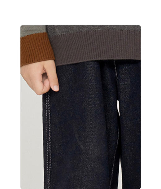 jnby  23年秋款  宽松直筒牛仔卷边七分裤  1N9E10590 商品图6