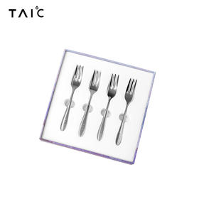 TAIC太可纯钛西餐刀叉套装/水果叉(皓月银）