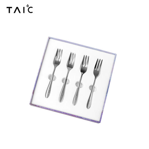 TAIC太可纯钛西餐刀叉套装/水果叉(皓月银） 商品图0