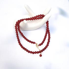 S925红玛瑙小米链