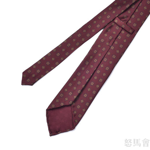 暗红色印花蚕丝手工领带 商品图2
