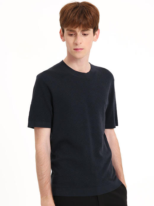 callisto深灰色全绵羊毛短袖针织衫
  FSKWS009C DG 商品图1