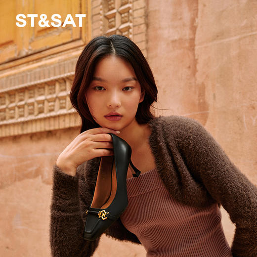 星期六通勤方头气质细高跟单鞋SS33111215 商品图4