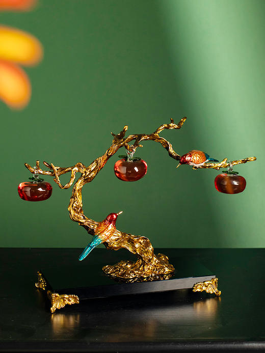 喜上眉梢事事如意摆件(370*130*280)客厅书房办公室玄关新中式摆件 商品图4