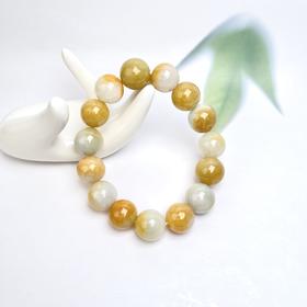 翡翠单圈手串-黄翡圆珠