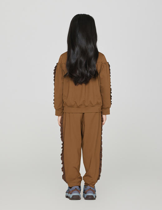 jnby  23年秋款  超弹汗布木耳边运动开襟卫衣  1N9411010 商品图5