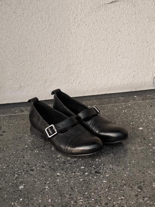 步履不停/3A65001C/水洗马皮真皮女鞋复古学院风玛丽珍鞋奶奶鞋 商品图2