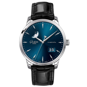 格拉苏蒂原创 （Glashütte Original）议员系列 1-36-04-04-02-50 (短款精钢折叠扣)月相腕表