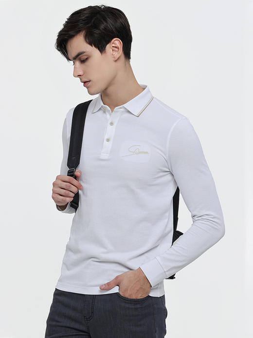 callisto多色可选全棉polo翻领长袖T恤 FSTSL300X BR/NA/WH 商品图7