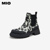 MIO米奥冬季新款靴子圆头中跟酷感厚底新中式切尔西靴女靴M235689509 商品缩略图0