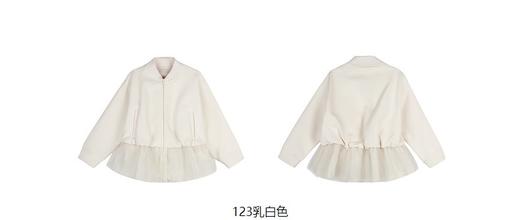 jnby  23年秋款  空气层网纱拼接开襟卫衣  1N9410560 商品图7