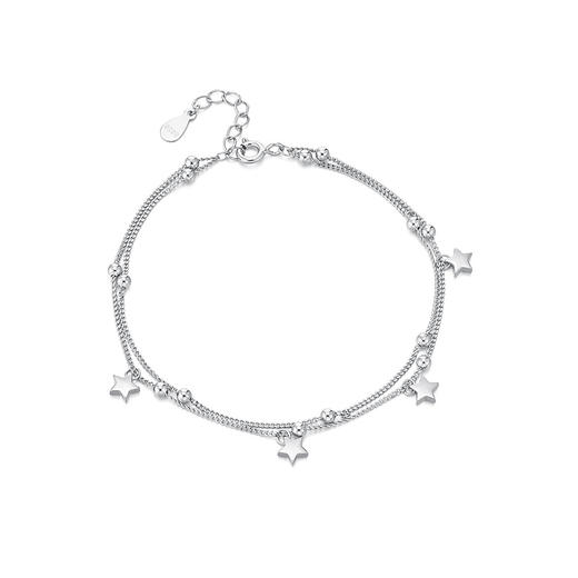 【星波】S925银小星星双层圆珠手链【YXS-L594】 商品图4