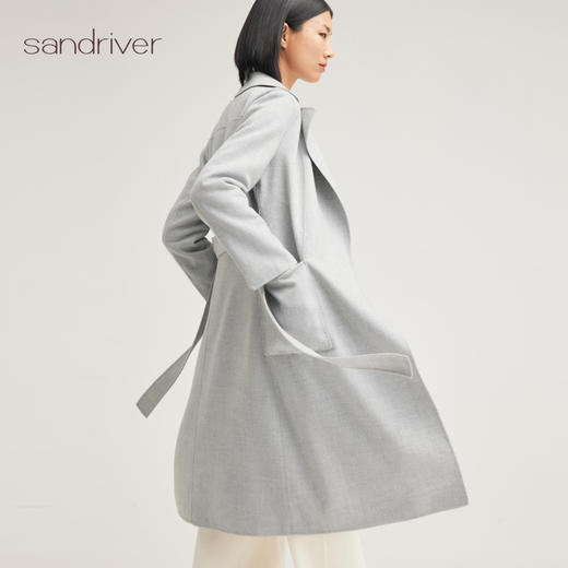 翻领羊绒羊毛女大衣SJF95W606W 商品图3