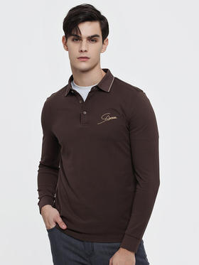 callisto多色可选全棉polo翻领长袖T恤 FSTSL300X BR/NA/WH