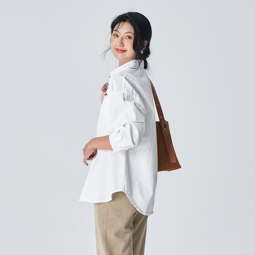 馥迦经典百搭纯棉口袋衬衫 商品图4