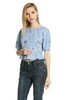SUMMER & SAGE 蓝色绣花格纹上衣 3305 商品缩略图2