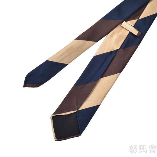 棕色斜纹蚕丝手工领带 商品图2
