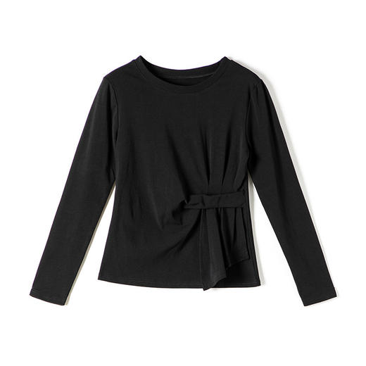 SMZ9772 别致小众长袖上衣女内搭2023秋冬打底衫可外穿收腰独特显瘦t恤潮 商品图4