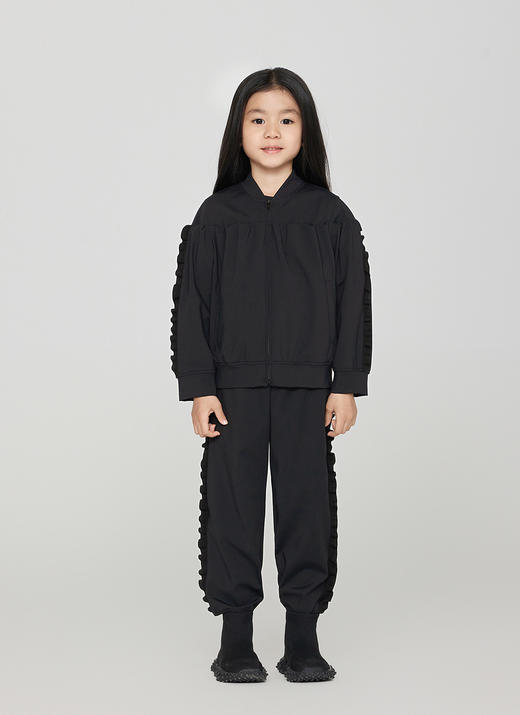 jnby  23年秋款  超弹汗布木耳边运动开襟卫衣  1N9411010 商品图8