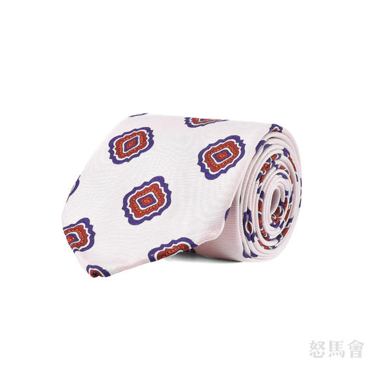 米白色蚕丝手工领带 商品图0