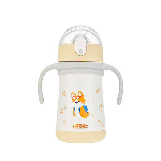 【THERMOS膳魔师】萌宠柯基 320ml 吸管杯带把手 商品图0
