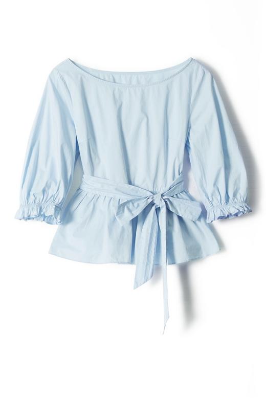 OCHIRLY欧时力 圆领泡泡袖系带上衣 3476 商品图5