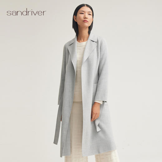 翻领羊绒羊毛女大衣SJF95W606W 商品图0